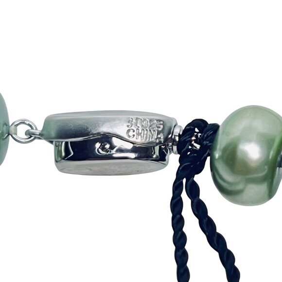 Honora Chunky Green Freshwater Pearl Necklace W/ Sterling Silver Clasp (6034) - Picture 5 of 5